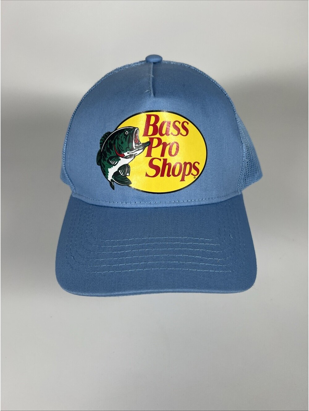 Bass Pro Shops Light Blue Mesh Trucker Snapback Hat
